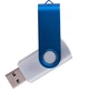 Флешка пластиковая на 64 Гб Twist Color Mix USB 2.0, серебристая / синяя - фото № 1