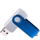 Флешка пластиковая на 64 Гб Twist Color Mix USB 2.0, серебристая / синяя - фото № 2