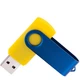 Флешка пластиковая на 64 Гб Twist Color Mix USB 2.0, желтая / синяя - фото № 2