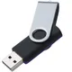 Флешка пластиковая на 64 Гб Twist Mix USB 2.0, черная / фиолетовая - фото № 3