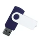 Флешка пластиковая на 64 Гб Twist White Color USB 2.0, темно-синяя / белая - фото № 2