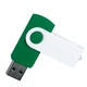 Флешка пластиковая на 64 Гб Twist White Color USB 2.0, зеленая / белая - фото № 2