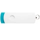 Флешка пластиковая на 8 Гб Elegance Color USB 2.0, бирюзовая / белая - фото № 3