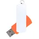 Флешка пластиковая на 8 Гб Elegance Color USB 2.0, оранжевая / белая - фото № 1