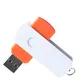 Флешка пластиковая на 8 Гб Elegance Color USB 2.0, оранжевая / белая - фото № 2
