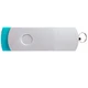 Флешка пластиковая на 8 Гб Elegance USB 2.0, бирюзовая - фото № 3