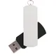 Флешка пластиковая на 8 Гб Elegance USB 2.0, черная / серебристая - фото № 1