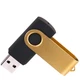 Флешка пластиковая на 8 Гб Twist Color Mix USB 2.0, черная / золотистая - фото № 2