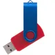 Флешка пластиковая на 8 Гб Twist Color Mix USB 2.0, красная / синяя - фото № 1