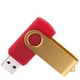 Флешка пластиковая на 8 Гб Twist Color Mix USB 2.0, красная / золотистая - фото № 2