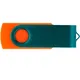 Флешка пластиковая на 8 Гб Twist Color Mix USB 2.0, оранжевая / зеленая - фото № 3