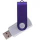 Флешка пластиковая на 8 Гб Twist Color Mix USB 2.0, серебристая / фиолетовая - фото № 1
