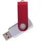 Флешка пластиковая на 8 Гб Twist Color Mix USB 2.0, серебристая / красная - фото № 1