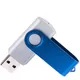 Флешка пластиковая на 8 Гб Twist Color Mix USB 2.0, серебристая / синяя - фото № 2