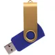 Флешка пластиковая на 8 Гб Twist Color Mix USB 2.0, синяя / золотистая - фото № 1