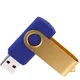 Флешка пластиковая на 8 Гб Twist Color Mix USB 2.0, синяя / золотистая - фото № 2