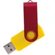 Флешка пластиковая на 8 Гб Twist Color Mix USB 2.0, желтая / красная - фото № 1