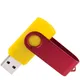 Флешка пластиковая на 8 Гб Twist Color Mix USB 2.0, желтая / красная - фото № 2