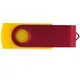 Флешка пластиковая на 8 Гб Twist Color Mix USB 2.0, желтая / красная - фото № 3