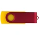 Флешка пластиковая на 8 Гб Twist Color Mix USB 2.0, желтая / красная - фото № 3