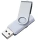 Флешка пластиковая на 8 Гб Twist Mix USB 2.0, белая / черная - фото № 3