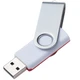 Флешка пластиковая на 8 Гб Twist Mix USB 2.0, белая / красная - фото № 3