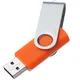 Флешка пластиковая на 8 Гб Twist Mix USB 2.0, белая / оранжевая - фото № 3