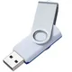 Флешка пластиковая на 8 Гб Twist Mix USB 2.0, белая / синяя - фото № 2