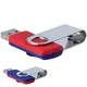 Флешка пластиковая на 8 Гб Twist Mix USB 2.0, красная / синяя - фото № 1