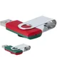 Флешка пластиковая на 8 Гб Twist Mix USB 2.0, красная / зеленая - фото № 1