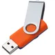 Флешка пластиковая на 8 Гб Twist Mix USB 2.0, оранжевая / синяя - фото № 2