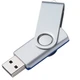 Флешка пластиковая на 8 Гб Twist Mix USB 2.0, серебристая / синяя - фото № 2