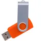 Флешка пластиковая на 8 Гб Twist USB 2.0, оранжевая - фото № 1