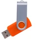 Флешка пластиковая на 8 Гб Twist USB 2.0, оранжевая - фото № 1