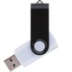 Флешка пластиковая на 8 Гб Twist White Color USB 2.0, белая / черная - фото № 1