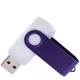 Флешка пластиковая на 8 Гб Twist White Color USB 2.0, белая / фиолетовая - фото № 2