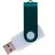 Флешка пластиковая на 8 Гб Twist White Color USB 2.0, белая / зеленая - фото № 1