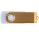 Флешка пластиковая на 8 Гб Twist White Color USB 2.0, белая / золотистая - фото № 3