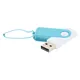 Флешка пластиковая с металлической скобой 16 Гб Designer To Go USB 2.0, белая / голубая - фото № 1