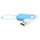 Флешка пластиковая с металлической скобой 16 Гб Designer To Go USB 2.0, белая / голубая - фото № 2