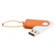 Флешка пластиковая с металлической скобой 16 Гб Designer To Go USB 2.0, белая / оранжевая - фото № 1