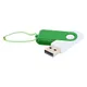 Флешка пластиковая с металлической скобой 16 Гб Designer To Go USB 2.0, белая / зеленая - фото № 1
