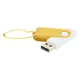 Флешка пластиковая с металлической скобой 16 Гб Designer To Go USB 2.0, белая / желтая - фото № 1