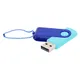 Флешка пластиковая с металлической скобой 16 Гб Designer To Go USB 2.0, бирюзовая / синяя - фото № 1