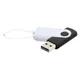 Флешка пластиковая с металлической скобой 16 Гб Designer To Go USB 2.0, черная / белая - фото № 1