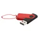 Флешка пластиковая с металлической скобой 16 Гб Designer To Go USB 2.0, черная / красная - фото № 1