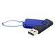 Флешка пластиковая с металлической скобой 16 Гб Designer To Go USB 2.0, черная / синяя - фото № 1