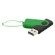 Флешка пластиковая с металлической скобой 16 Гб Designer To Go USB 2.0, черная / зеленая - фото № 1