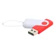 Флешка пластиковая с металлической скобой 16 Гб Designer To Go USB 2.0, красная / белая - фото № 1