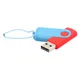 Флешка пластиковая с металлической скобой 16 Гб Designer To Go USB 2.0, красная / голубая - фото № 1